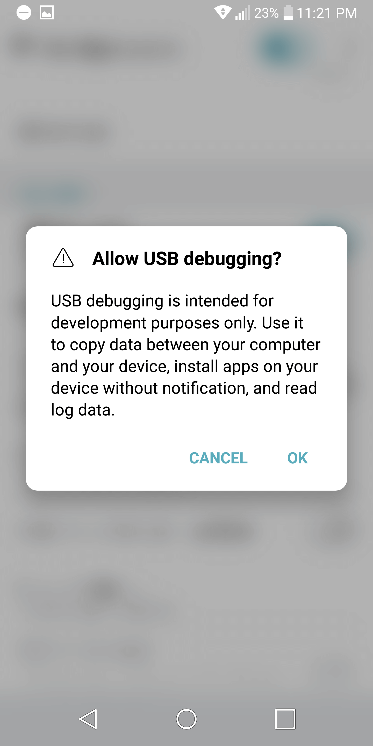 USB debugging